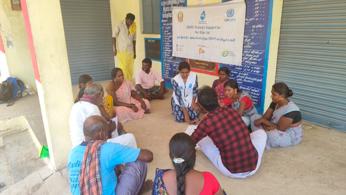 As a member of the Village Water and Sanitation Committee (#VWSC), the role is pivotal in ensuring every💧 counts. @UNOPS imparts capacity-building training on roles & responsibilities of VWSC in its 268 intervention villages. @DenmarkinIndia @jaljeevan_ @UNinIndia @gssjodhpur
