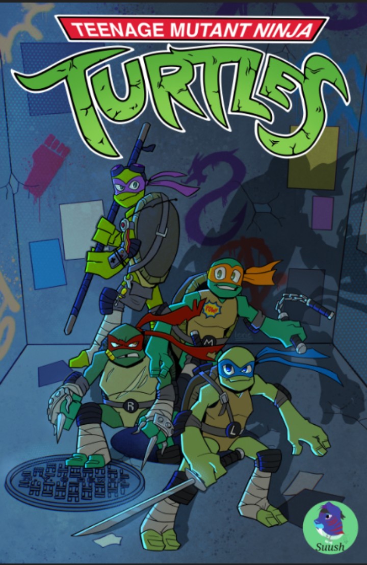 suushTheTiger's tweet photo. Here is the fan-made comic book cover of my  TMNT redesign I got commissioned  #TeenageMutantNinjaTurtles #tmnt #tmntredesign #tmntart #TeenageMutantNinjaTurtlesredesign https://t.co/4aWydcJisQ