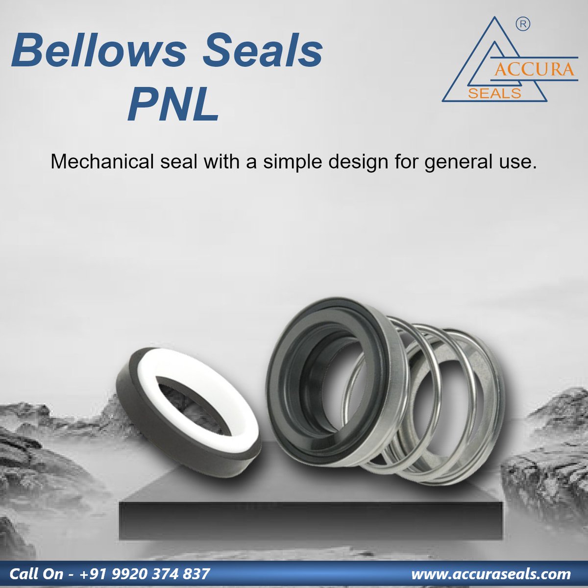 🔒 Introducing Accura Seals' Bellows Seals PNL! 🔒.
✅ Simple Design
✅ Reliable Performance
✅ Versatile Use
Call us today at +91 9920374 837 or visit our website accuraseals.com to learn more!
#AccuraSeals #MechanicalSeals #Reliability #IndustrialSolutions #Engineerin