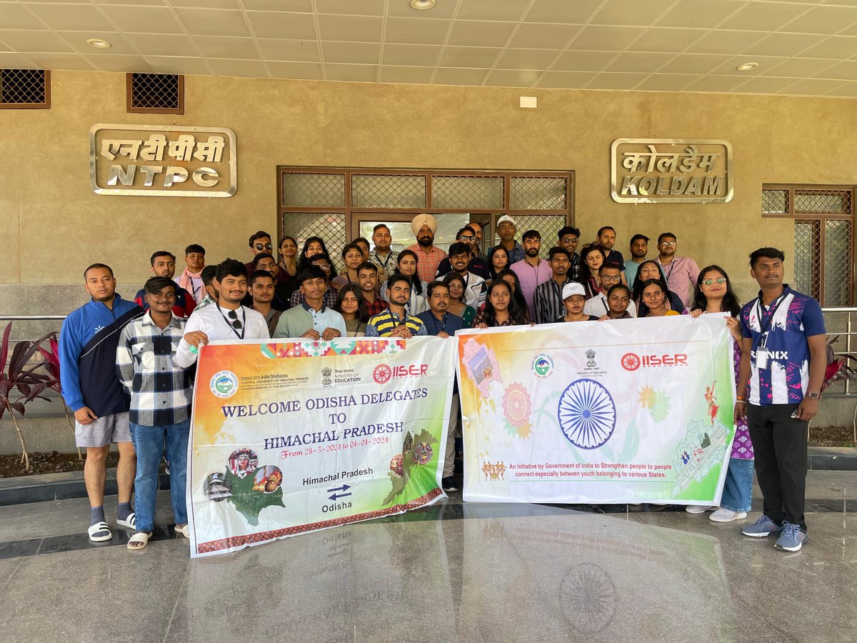 Odisha youth contingent visited NTPC Coaldam during their ongoing visit to Himachal Pradesh. @EduMinOfIndia @CU_Himachal #Himachal #Odisha #IISERBerhampur