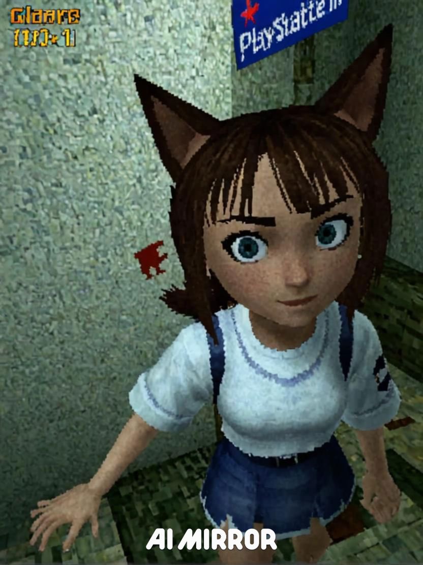 うちの実家猫、ps2Gameフィルターで猫耳女の子になったけど結構可愛い