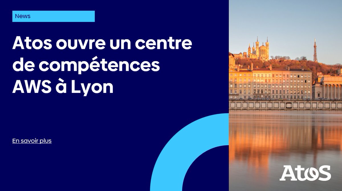 Atos annonce aujourd’hui l’ouverture d’un centre de compétences AWS sur son site lyonnais permettant ainsi de renforcer son ancrage local pour faire bénéficier ses clients de son expertise sur le cloud AWS. Plus d'infos : spr.ly/6010Z4s1Q @awscloud