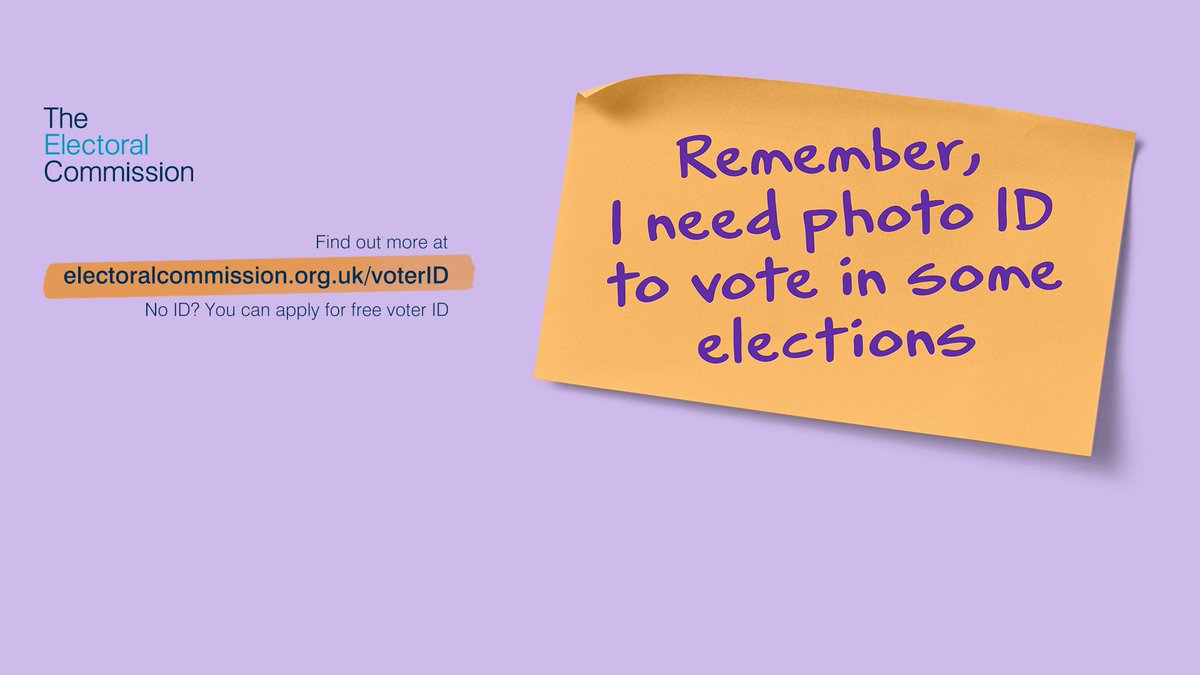 Please remember that you'll need photo ID to vote in the forthcoming PCC North Wales election on Thursday, May 2nd. For more information, visit the Electoral Commission UK website here: electoralcommission.org.uk/voting-and-ele…