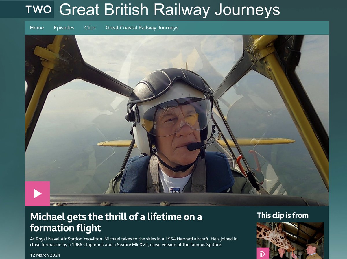 In case you missed it, the episode of Great British Railway Journeys featuring Navy Wings, is now on BBC iPlayer. bbc.co.uk/iplayer/episod…