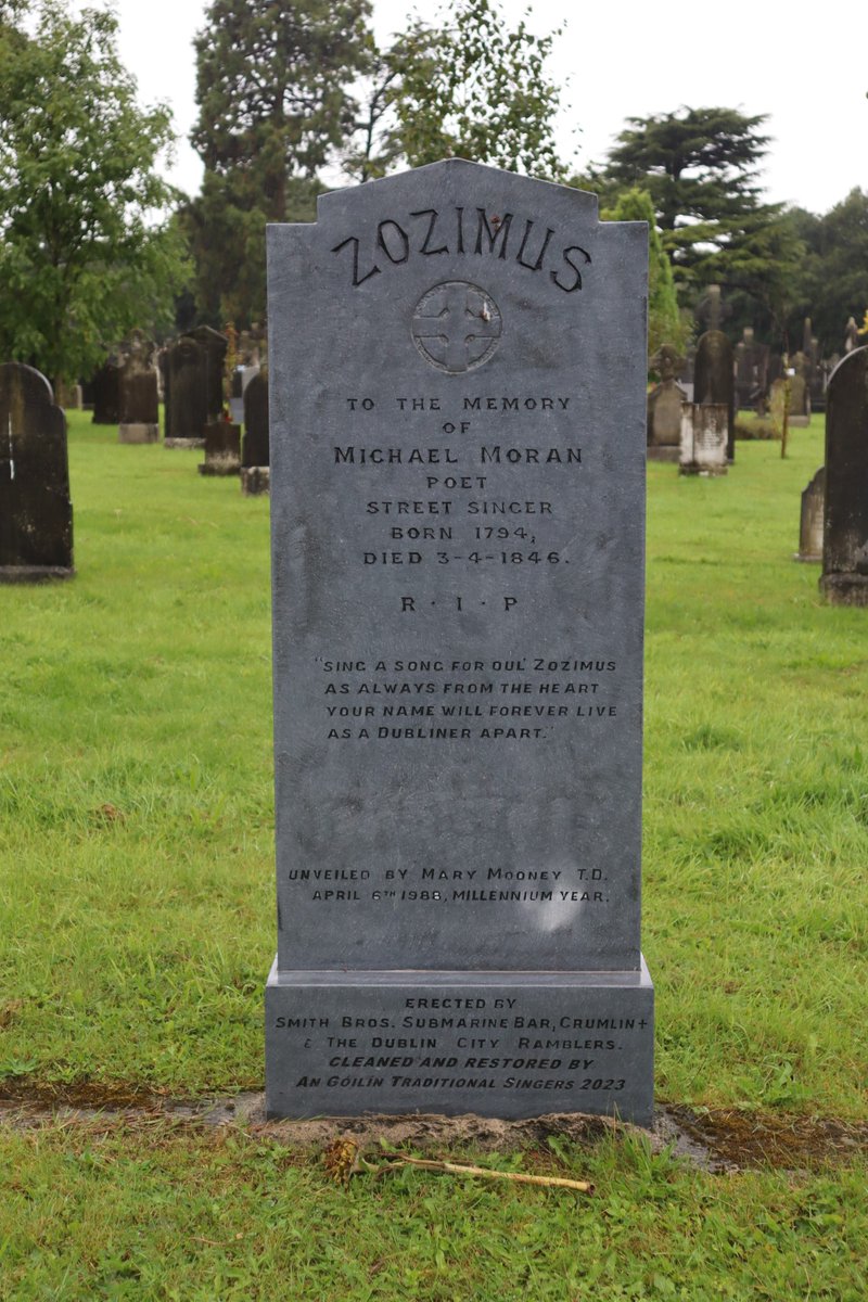 'Ye sons and daughters of Erin, Gather round poor Zozimus, yer friend; Listen boys, until yez hear My charming song so dear.' Today we remember Michael Moran (d. #OTD 1846), otherwise known as Zozimus, who made a living as the famed 'Blind Bard of the Liberties'. #IrishHistory