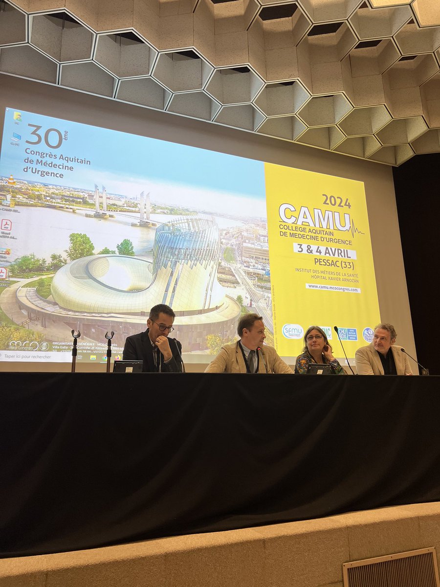 Heureux d’ouvrir le 30e Congrès Aquitain de Médecine d’Urgence (CAMU) aux côtés d’ @TentillierE , @MarcNoizet Président de @SUdF_Officiel , du Pr. Sandrine Charpentier Présidente de la @SFMU_MS @TMesnier @CHUBordeaux @HenriDelelis @BoscJuliane @Assum_33 @YordaYou @MathieuVioleau