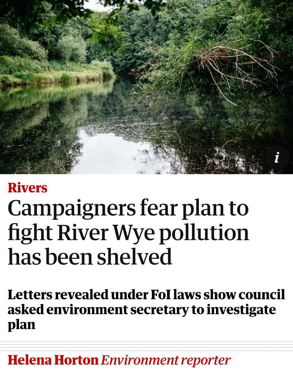 The Government continues to fail our rivers. In August, Therese Coffey claimed the Government was “close to finalising” its emergency plan for the River Wye - but it is still nowhere to be seen. We need urgent action to restore our rivers - not empty promises.