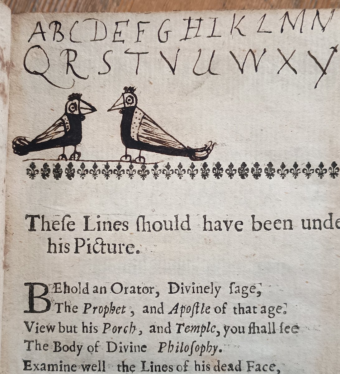 A delightful #doodle of birds having a chat, left by a reader in a book of poems from 1674.