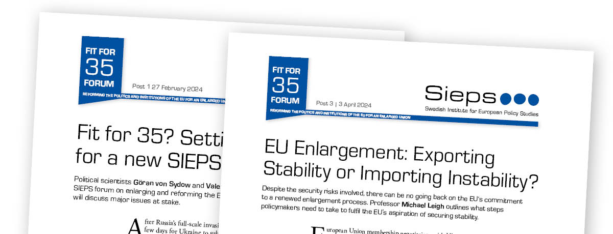 New post in SIEPS ‘Fit for 35 Forum’ on EU reform and enlargement. In no 3, Sir Michael Leigh (@MLEurope) outlines what it takes to achieve shared stability. Download: bit.ly/4aglW1Z