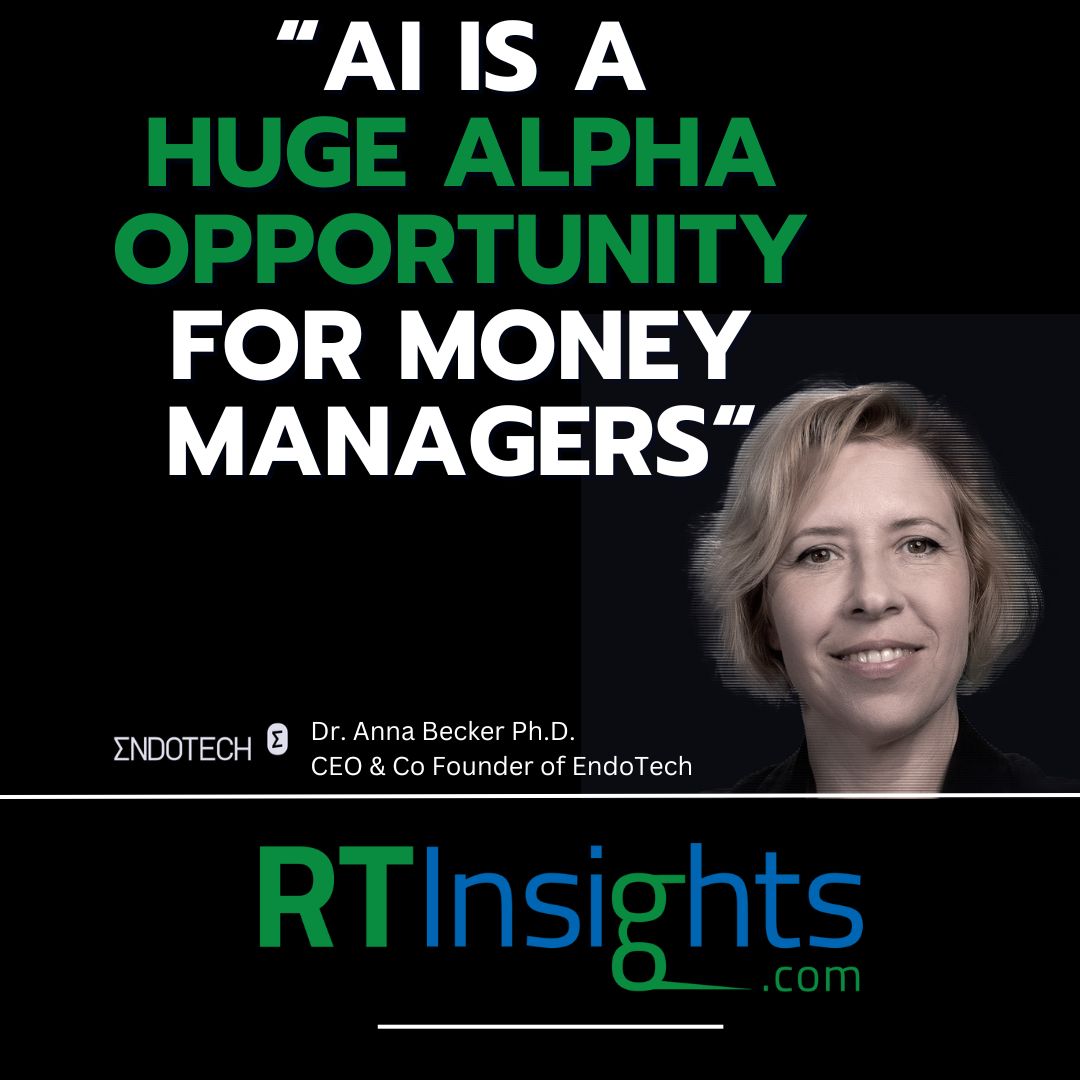 😍😍😍 When your #investing technology is featured in a leading data #ai publication! 🔥🔥🔥 Thank you @RTInsights for your featuring @AnnaBeckerDr and going deep on the #alpha in #ai #investments. Read the feature here 🚀🚀🚀 rtinsights.com/why-ai-is-a-hu…