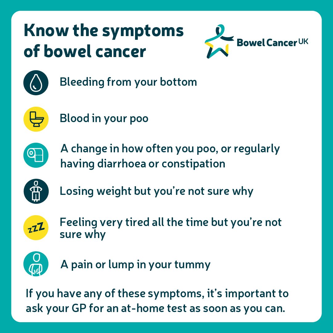 Now we are in April it is #BowelCancerAwarenessMonth. Please be aware of symptoms and contact your GP if you are concerned. @bowelcanceruk @ColoCNS_SNHSFT @RCostelloCNS