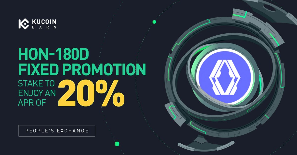 💰@SoulSociety_HON $HON-180D Fixed Promotion, Enjoy an APR of 20%!​ ⏰Subscription Period: 10:00:00 on April 03, 2024 to 15:59:59 on April 08, 2024 (UTC) Details: kucoin.com/announcement/h…