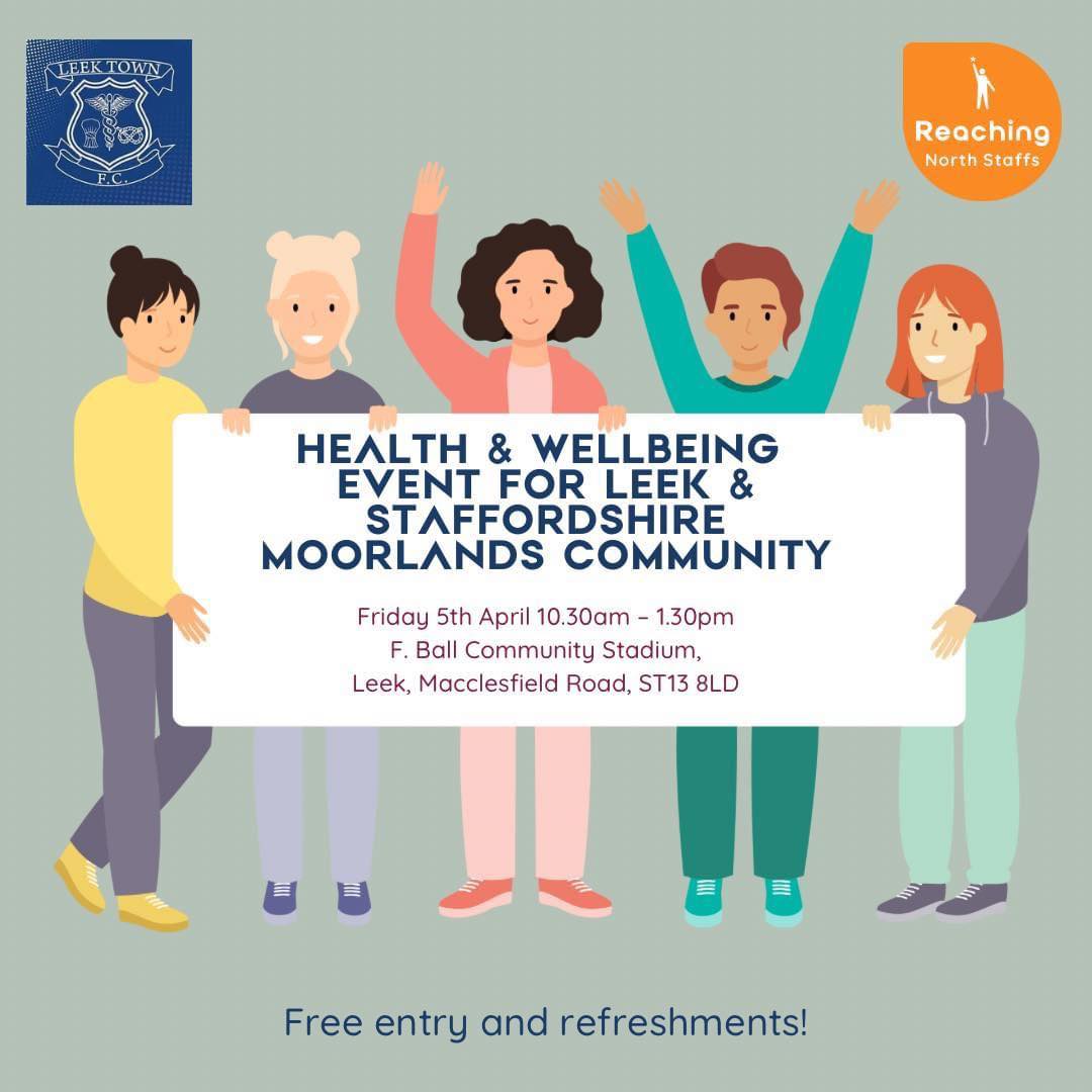 Happening TODAY Pop along and see dDeaflinks and many other local services at this free Health and Wellbeing Event in Leek. 10:30am - 1:30pm