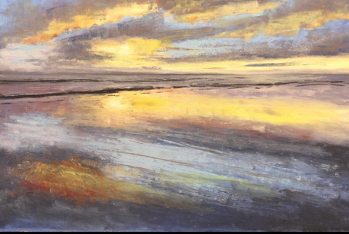Geraldine Segre Low Tide Reflections Chalk Pastel 14” x 11” Framed artwork500.co.uk/product/low-ti… 📩 PM For Further Enquiries 🚚 Free Postage Throughout the UK 📲 Klarna, Clearpay Options Available #londonhome #london #interiordesign #londonproperty #londonhomes #londonhouse