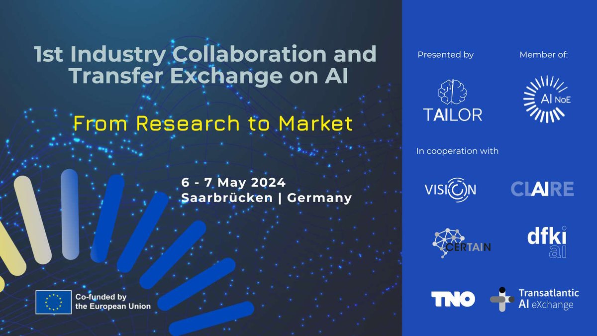 The Transfer Congress on 'Industry and Collaboration Exchange – From Research to Market'will take place on May 6th-7th, 2024, at the brand-new Innovation Center in Saarbrücken! Registration closes on 12.4.24: adra-e.eu/events/1st-ind…