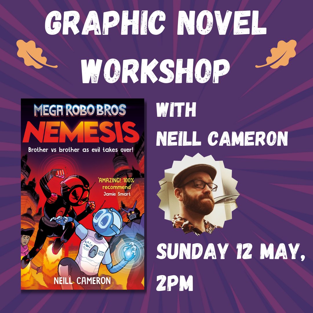 Graphic Novel Workshop for Kids with Neill Cameron Perfect for fans of Bunny Vs Monkey and Dogman, learn how to make your own graphic novels with cartoonist Neill Cameron! Click on the link to book your place: sevenoaksbookshop.co.uk/graphic-novel-…