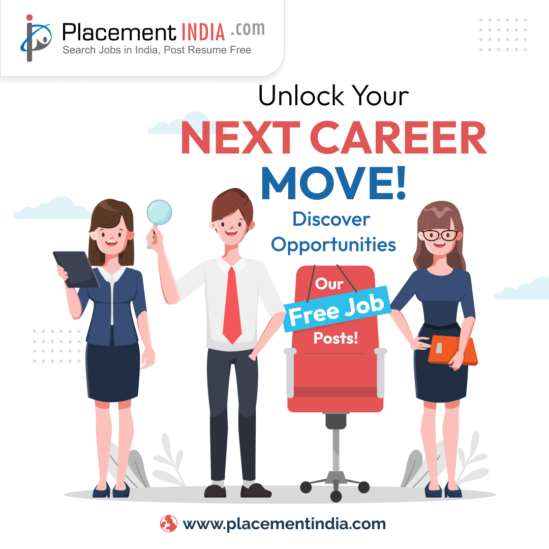 Unlock Your Next Career Move! 👉 Discover Opportunities with Our Free Job Posts! 👇 Hire Now:- placementindia.com/job-recruiters… #hiring #recruit #rightcandidate #employee #jobopening #jobrecruiter #jobseeker #hirecandidates #hirenow #jobs #careergrowth #jobsearch #PlacementIndia