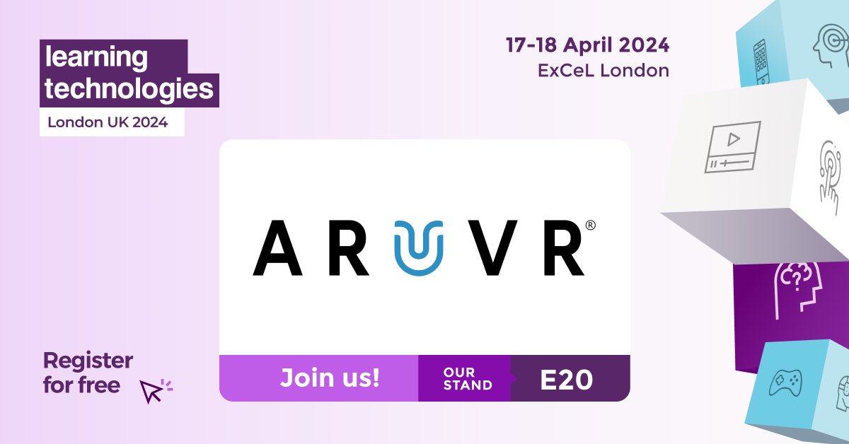🌟 Exciting news! We're at #LearningTech2024 🚀 📍 Come find us at Stand E20, ExCeL London, on April 17-18. Discover the future of immersive learning with our latest AR & VR tech. 🎫 Register FREE & join the #EdTech revolution! #ARuVR #Innovation #LearningAndDevelopment