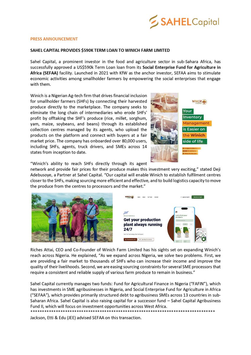 Sahel Capital tweet media