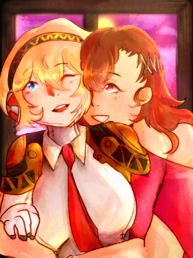 missconductr's tweet photo. in the perfect future i have imagined they are married and very happy. i am a genius by the way.
#hamugis #hamai #persona #aigis #kotoneshiomi https://t.co/HK9MTCEAkf