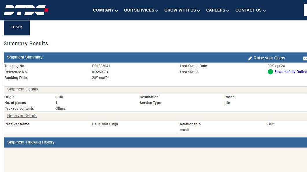 roysumanta's tweet photo. @DTDCIndia We have a parcel to receive through DTDC No.D01023041 but while checking online the status is showing delivered but it is not reached us till now. the courier agent is telling us to pick up the package from 20 km away from our house what type of service is providing. https://t.co/BBit3R5tVW