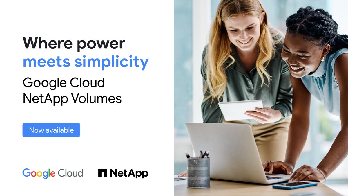 Google Cloud NetApp Volumes combines @googlecloud's power with our award-winning ONTAP #datamanagement software. Read our e-book to extend & optimize enterprise workloads in #googlecloud with seamless integration, enhanced security, & cost-efficiency: ntap.com/4ad8OdT
