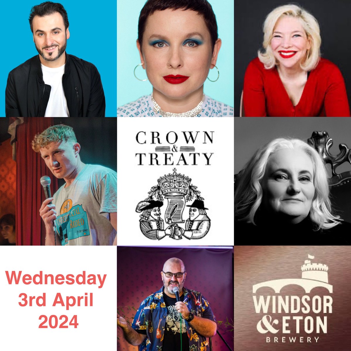 Tonight Weds 3rd April 2024 Comedy ⁦@ Crown & Treaty⁩ #Uxbridge -Ticket Includes a FREE Beer or Wine! ⁦@PatrickJMonahan⁩ ⁦@springdaycomedy⁩ ⁦@carwyn_blayney⁩ ⁦@sazzymills ⁦@SionJamesComedy⁩ Snap Up Tickets : jokepit.com/e/11785 Pls RT