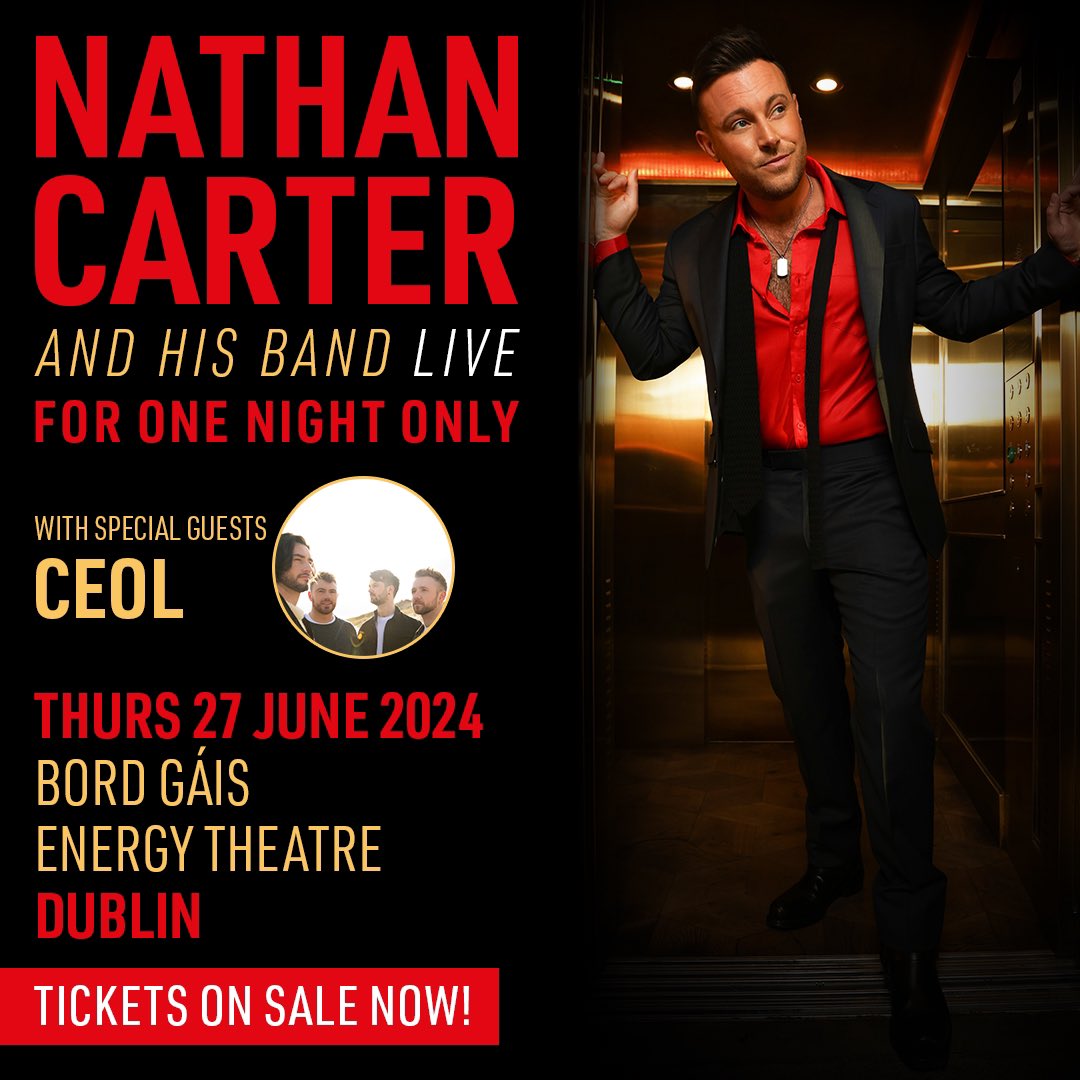 Dublin for one night only! @aikenpromotions ticketmaster.ie/nathan-carter-…