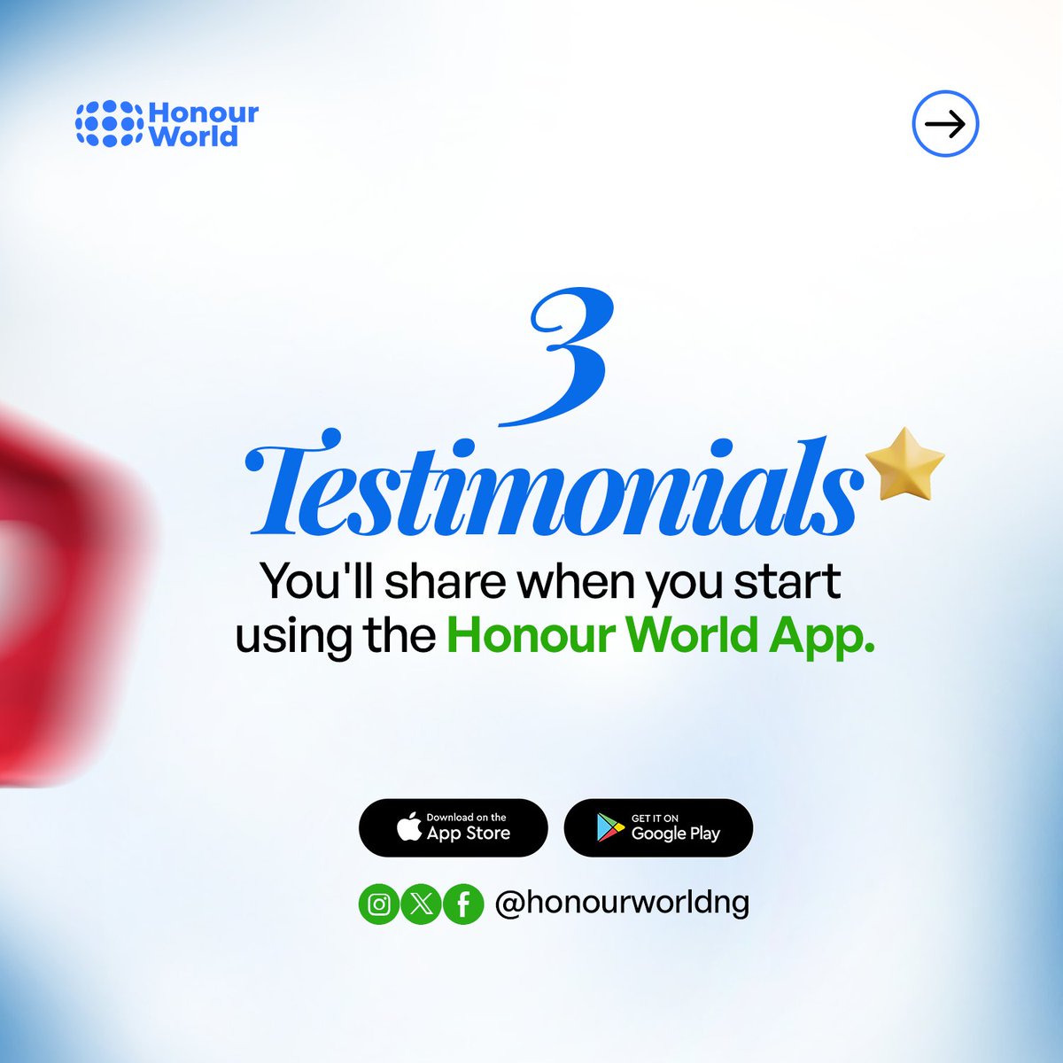 honourworldng's tweet image. We don't just tell you to download our app; we give you reasons to!

Download our app today and join thousands of satisfied users who are already enjoying it.

#DownloadNowForFree #HonourWorldApp #UserSatisfaction #AppExperience