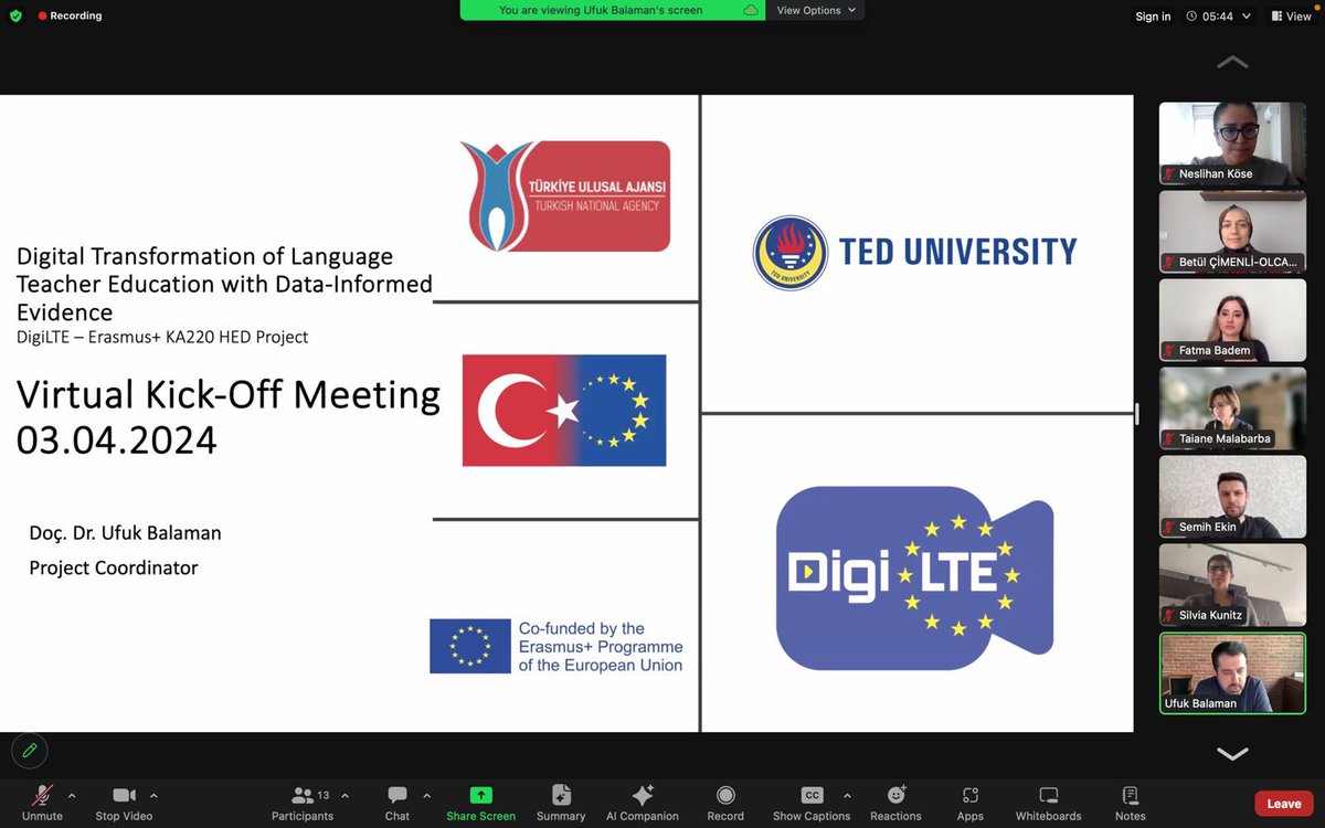 BARU English Language Teaching (@baru_elt) on Twitter photo Kick-off meeting of the Digital Transformation of Language Teacher Education with Data-Informed Evidence (DigiLTE) Erasmus+ KA220 HED project, in which we are a project partner, is being held today ✨✨
Ready for the hard work 💪 <a href="/baruedutr/">Bartın Üniversitesi</a> <a href="/DigiLTE_Project/">DigiLTE Project</a> <a href="/uzun_orhan/">ORHAN UZUN</a> Kick-off meeting of the Digital Transformation of Language Teacher Education with Data-Informed Evidence (DigiLTE) Erasmus+ KA220 HED project, in which we are a project partner, is being held today ✨✨
Ready for the hard work 💪 <a href="/baruedutr/">Bartın Üniversitesi</a> <a href="/DigiLTE_Project/">DigiLTE Project</a> <a href="/uzun_orhan/">ORHAN UZUN</a>
