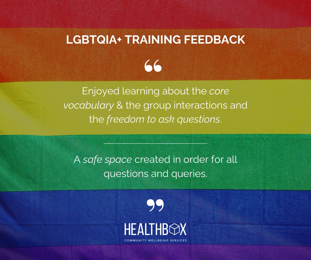 A few weeks ago we delivered the #LGBTQIA+ awareness training to course members from @OnePcn. The course was well enjoyed by the group, and we received some fantastic feedback around how the training was delivered🌈

If you are interested in booking? ✉️info@healthboxcic.com