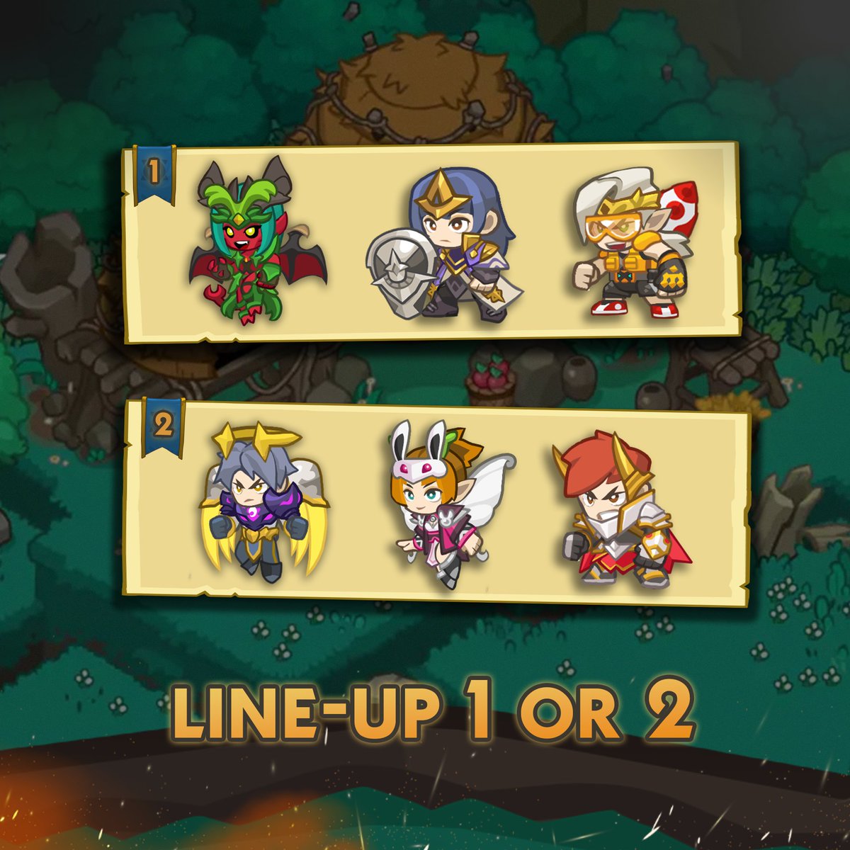 Choose your line-up to start the match ⚔️ #Faraland #RPGGame #Lineup