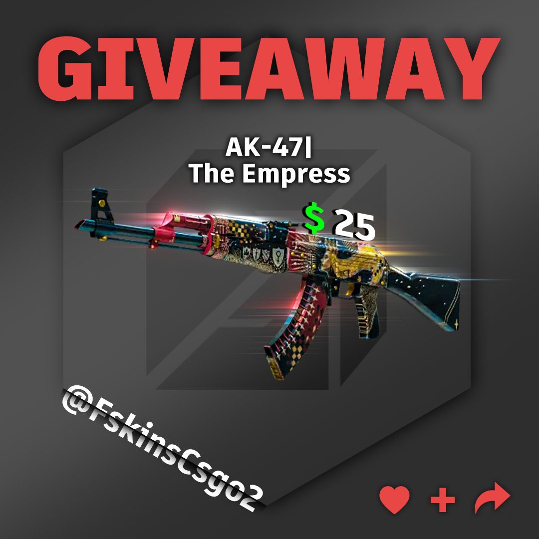 🎁AK-47 | THE EMPRESS ($25) 👉TO ENTER : ✅Follow me & @FskinsCSGO2 ✅Retweet + Like ✅Tag 1 Friend 📅Giveaway ends in 72 hours ! #CSGOGiveaway #cs2giveaway #cs2