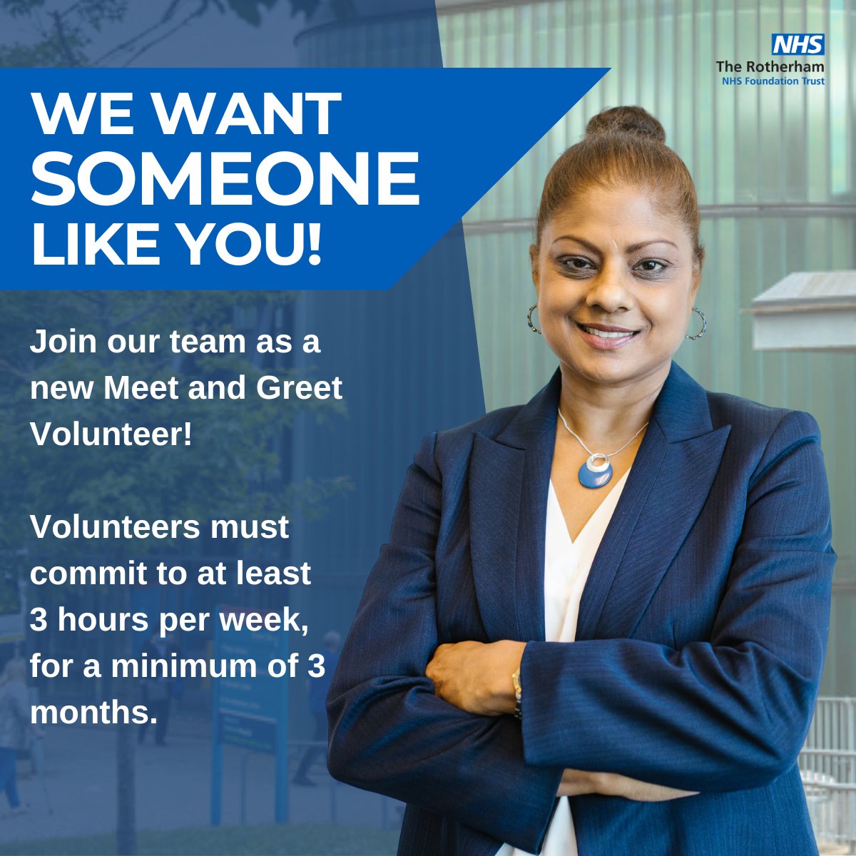 Spread kindness and brighten days as a Meet and Greet Volunteer!

For more information contact:
😃 Mavis Frances (Voluntary Services Coordinator)
📱 01709 424329 | 07752 445875
📧 rgh-tr.volunteers@nhs.net

#SpreadKindness #VolunteerWithPurpose #JoinOurTeam