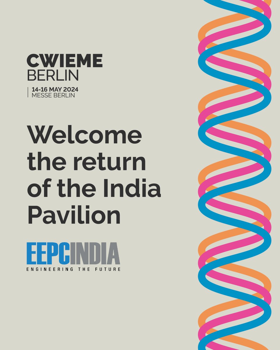 The India Pavilion is back at CWIEME, organised by EEPC India and the Ministry of Commerce, Government of India. Don't miss out on the opportunity to connect with 24 companies in stalls covering 261 sq m. Get your free ticket to attend CWIEME🎟️ eu1.hubs.ly/H08nRYh0.