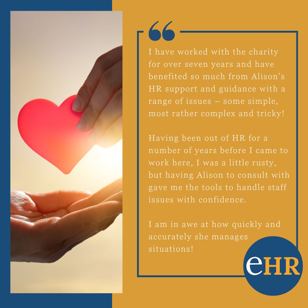 We are incredibly proud of our customer testimonials and this one from our charity client is exactly what we aim to achieve with everyone.

#enlightenhr #hrconsultant #hrcompany #hradvice
