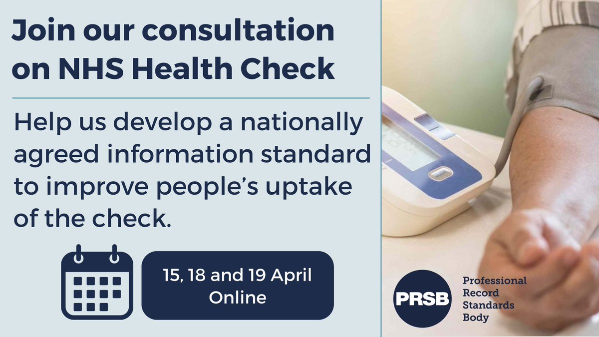 We are looking to engage with those using the #NHSHealthCheck service as well as suppliers and others to review and comment on the draft standard to help improve people’s uptake of the check. Find out more and see how to get involved: hubs.li/Q02rDw_00