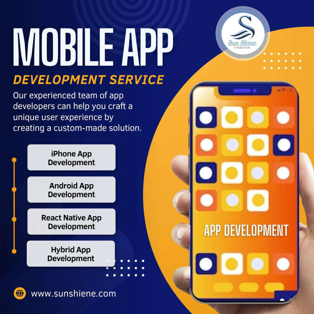 🚀 Elevate Your Business with Custom Mobile App Development 📱💼

#MobileAppDevelopment #AppDevelopment #DigitalTransformation #BusinessGrowth #UXDesign #TechSolutions #SunShineItSolution #SunShineWorldWide
