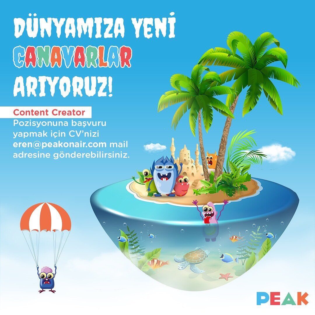 Sektörde genellikle “Copywriter” unvanıyla tanımlanan, Peak on Air’daki unvanıyla “Content Creator” arıyoruz! 💫 Kriterlere uygun olan adayların başvurularını bekliyoruz.🙌 Detaylı bilgiler için; bit.ly/3TKVNB1