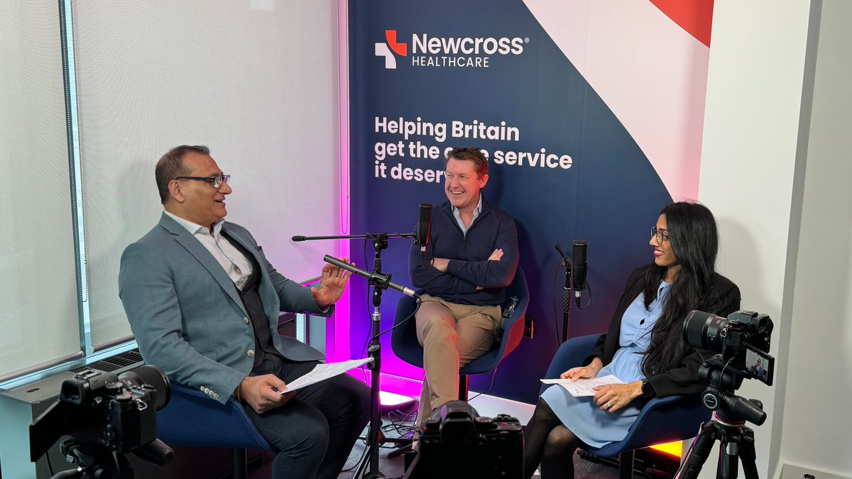 Great to be at @NewcrossHealth recording for Season 3 of the #VoicesofCare podcast with host @suhail1mirza  in conversation with our Chief Executive Dr @IanGargan and our Analytics Manager @Pooja_Rupalia-Seyani.

🎙️Podcast out soon - watch the space!