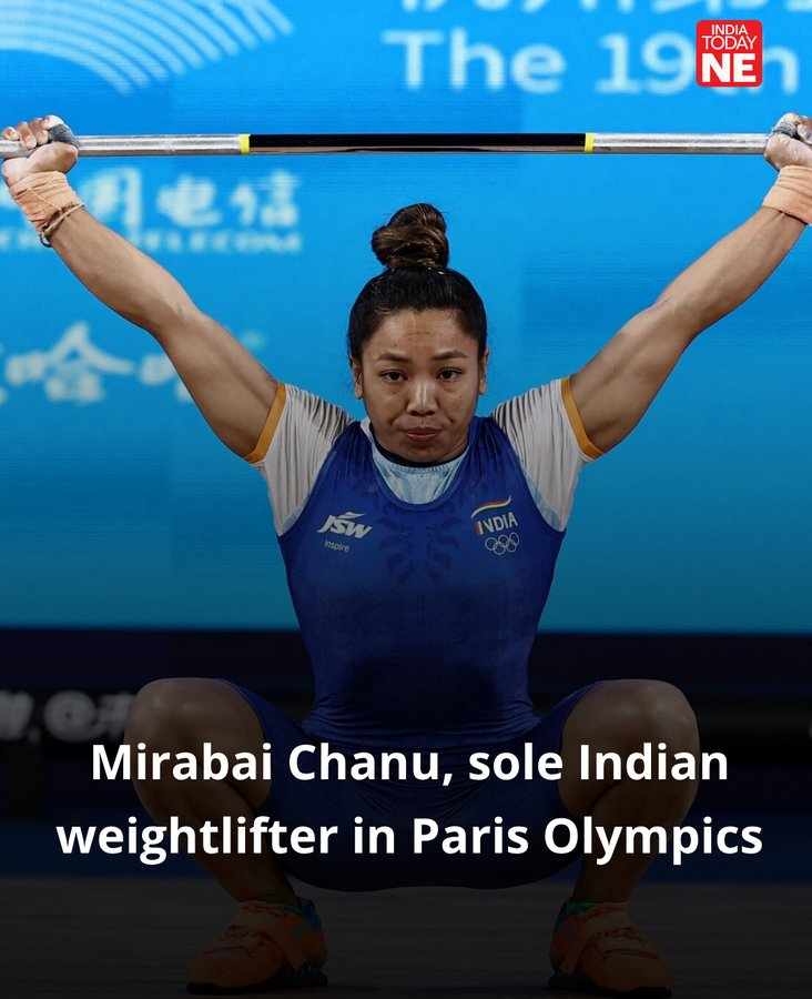 A historic moment for Indian weightlifting! 🏋️‍♂️ #TokyoOlympics medalist Mirabai Chanu secures her spot as the sole Indian weightlifter to qualify for the Paris Olympics. 
🇮🇳 At 29, she clinched this achievement with a stellar performance at the IWF World Cup in Phuket, Thailand.