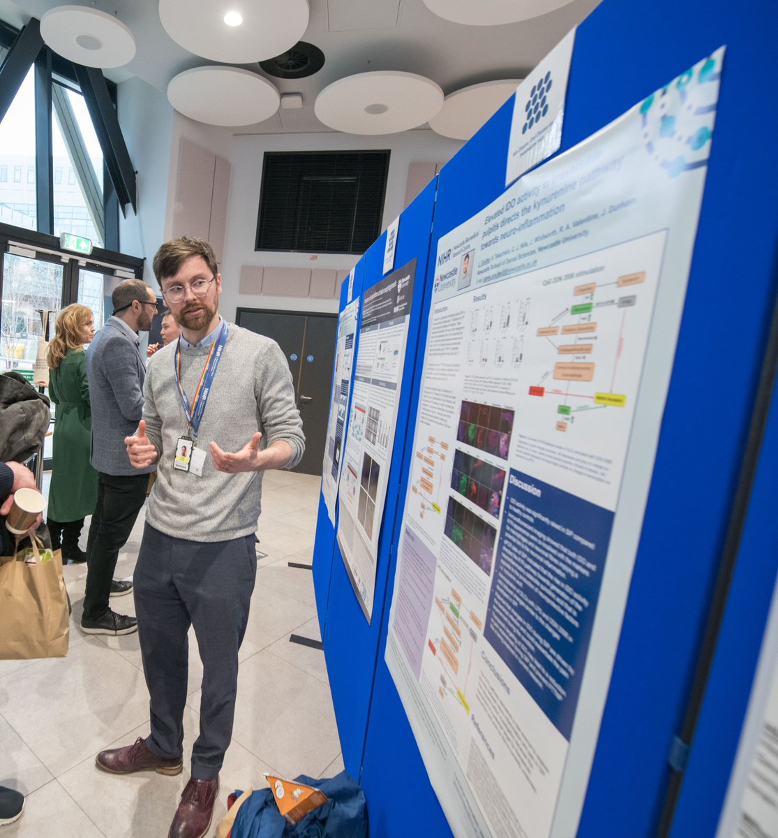 The team of the Skin Disease, Oral Disease and Immunogenomics Theme presented their studies and findings to participants at the @NIHRNewcBRC Celebration of Research Excellence. Learn more about the theme🔗 newcastlebrc.nihr.ac.uk/skin-oral-dise… @derm_scientist @Muzz_Haniffa @NJR_Newcastle 9/9