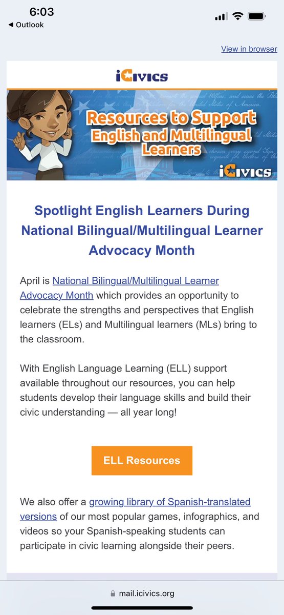 Thank you @icivics for being such an incredible advocate for multilingual learners!! @DLELnetwork @DualLangSchools @JoseMedinaJr89 @HcpsWorld @DuallangHcps @NABEorg #bilingual #multilingual #ell @calduallanguage @SecCardona