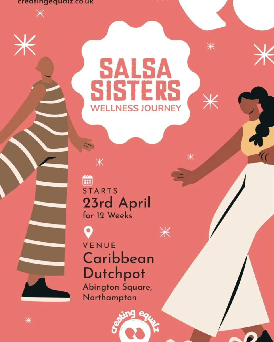 It's day 18 of #ActiveApril & today we invite you to try a new exercise, activity or dance class. @CreatingEqualz2 is launching The Salsa Sisters Wellness Journey, designed for Black women, starting on the 23rd and running for 12 weeks. #ActiveApril