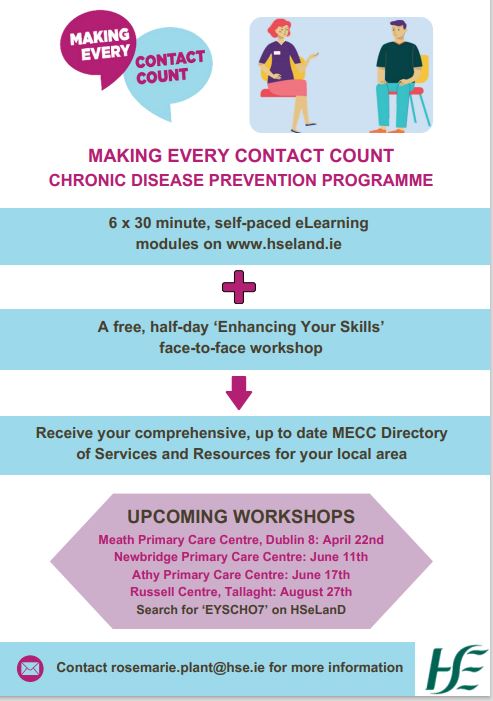 Learn how to put your Making Every Contact Count brief intervention skills into practice! Enrol on a free, half day ‘Enhancing Your Skills’ workshop by searching for ‘EYSCHO7’ on HSeLanD. #MECC #CPD