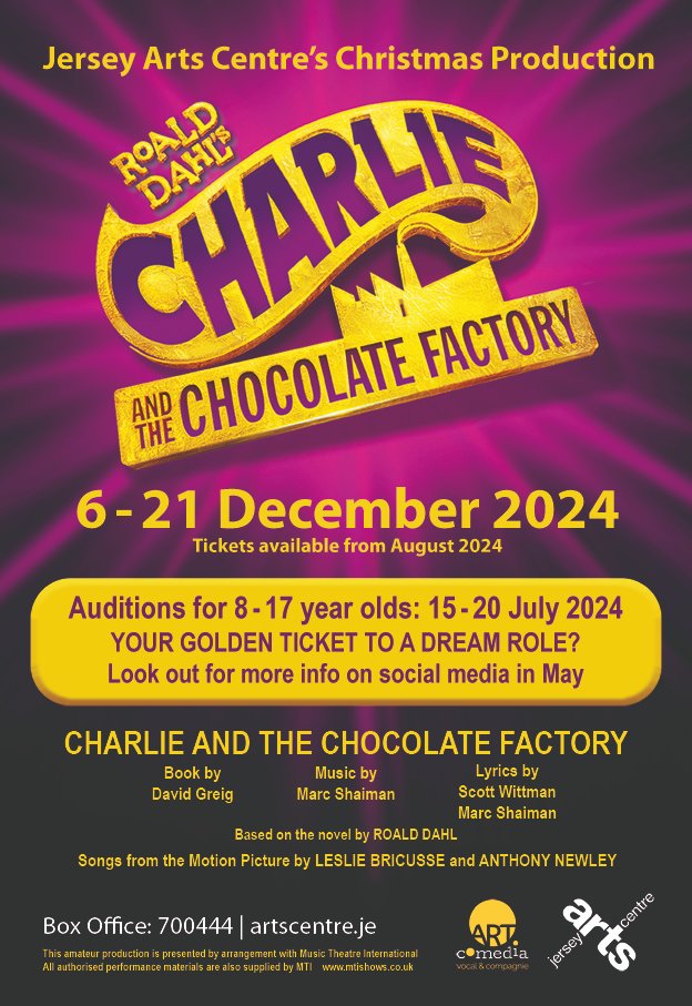 CHARLIE AND THE CHOCOLATE FACTORY ARRIVES AT JAC! We are so excited to announce that our 2024 Christmas Show will be...ROALD DALH'S CHARLIE AND THE CHOCOLATE FACTORY, performing from 6 - 21 December! Keep your eyes peeled on social media over the next few weeks for more info!