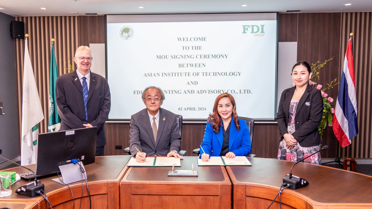 On April 2, 2024, the Asian Institute of Technology (AIT) and FDI Accounting and Advisory Co. Ltd. entered into a partnership through a Memorandum of Understanding (MoU). #AITAsia #FDI #collaboration #MoU #company #BOI #boradofinvestment #research #industry