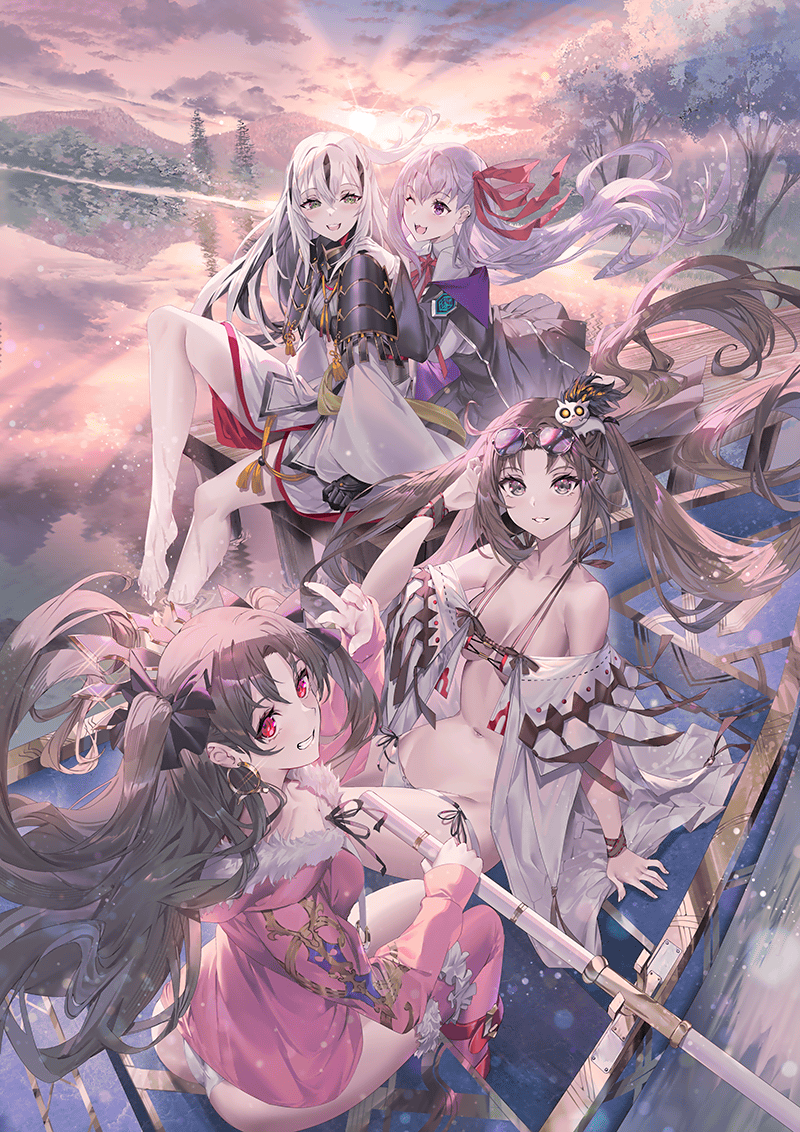 New Illustration for fgo jp 8th Pilgirmage Festival featuring Ishtar, Yu Mei Ren, BB and Kagetora