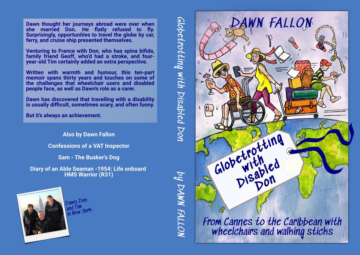 Drumroll...the cover for my next memoir 'Globetrotting with Disabled Don' to be published in May is ready and I LOVE it! Huge thanks to @Ant_Press for working magic on it! #memoirwriting #disabledcruising #disabledtravel #spinabifida #wheelchairtravel
#DisabilityTwitter