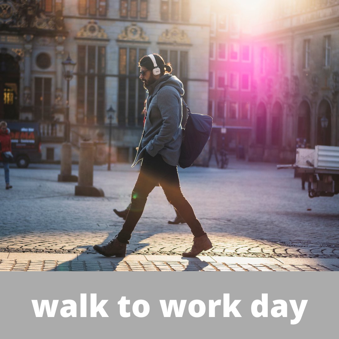 Tomorrow is #NationalWalkToWorkDay and if you have to use transport to get to work, you are being encouraged to leave the car at home and #JustWalk. As well as incorporating exercise, you will also help to reduce carbon emissions. #NiceOne